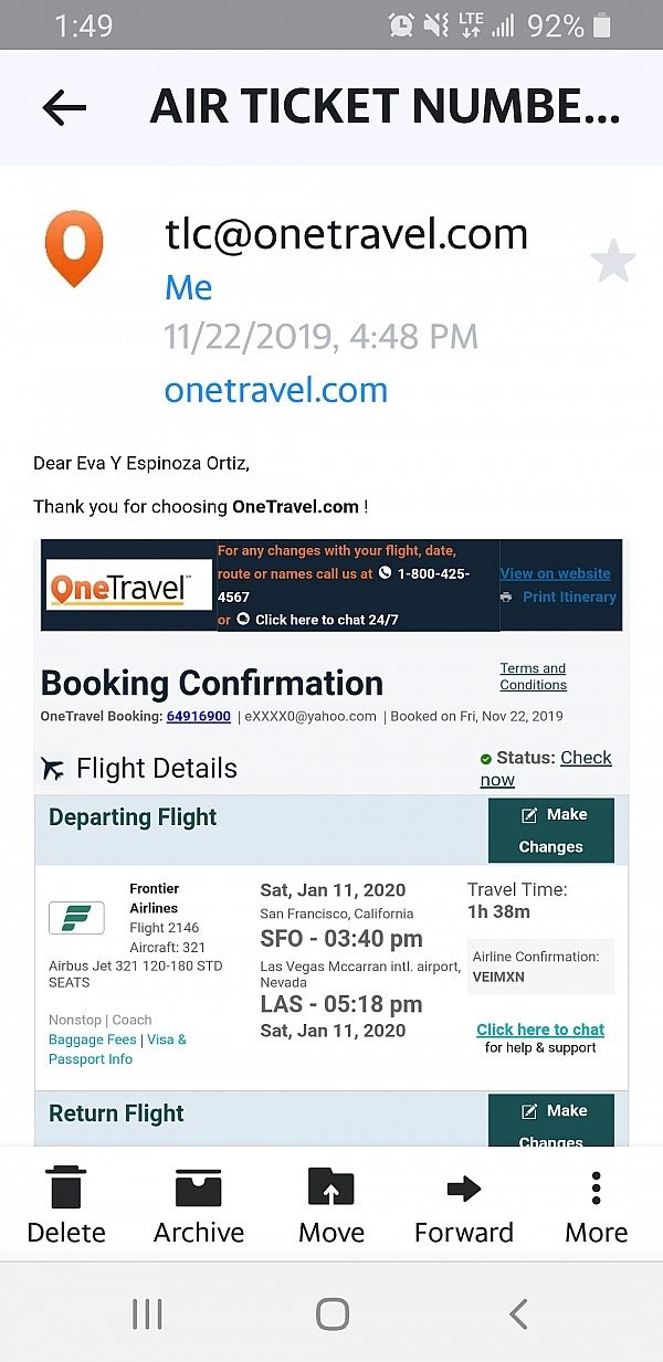 one travel flight tickets