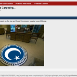 This is a photoshopped lie. Obama didn't put a Muslim rug down in the Oval Office.