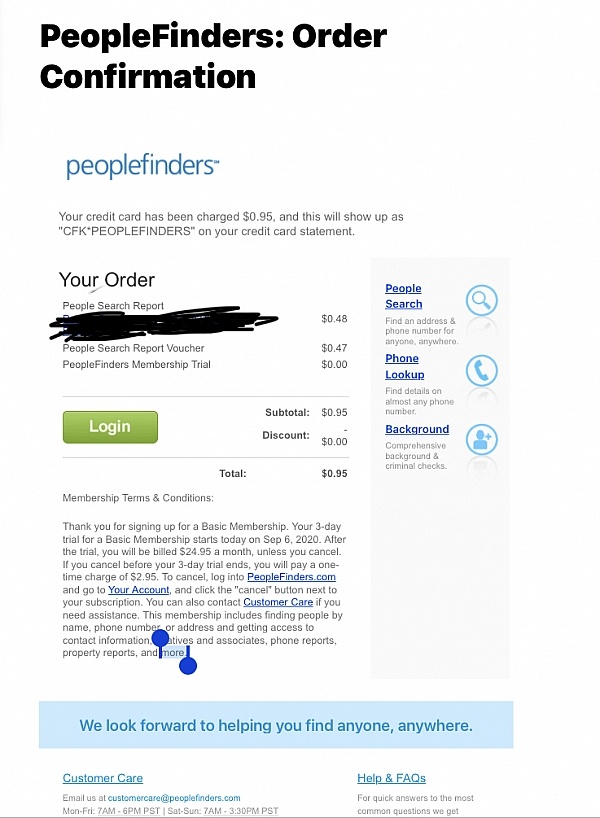 PeopleFinders Reviews - 195 Reviews Of Peoplefinders.com | Sitejabber