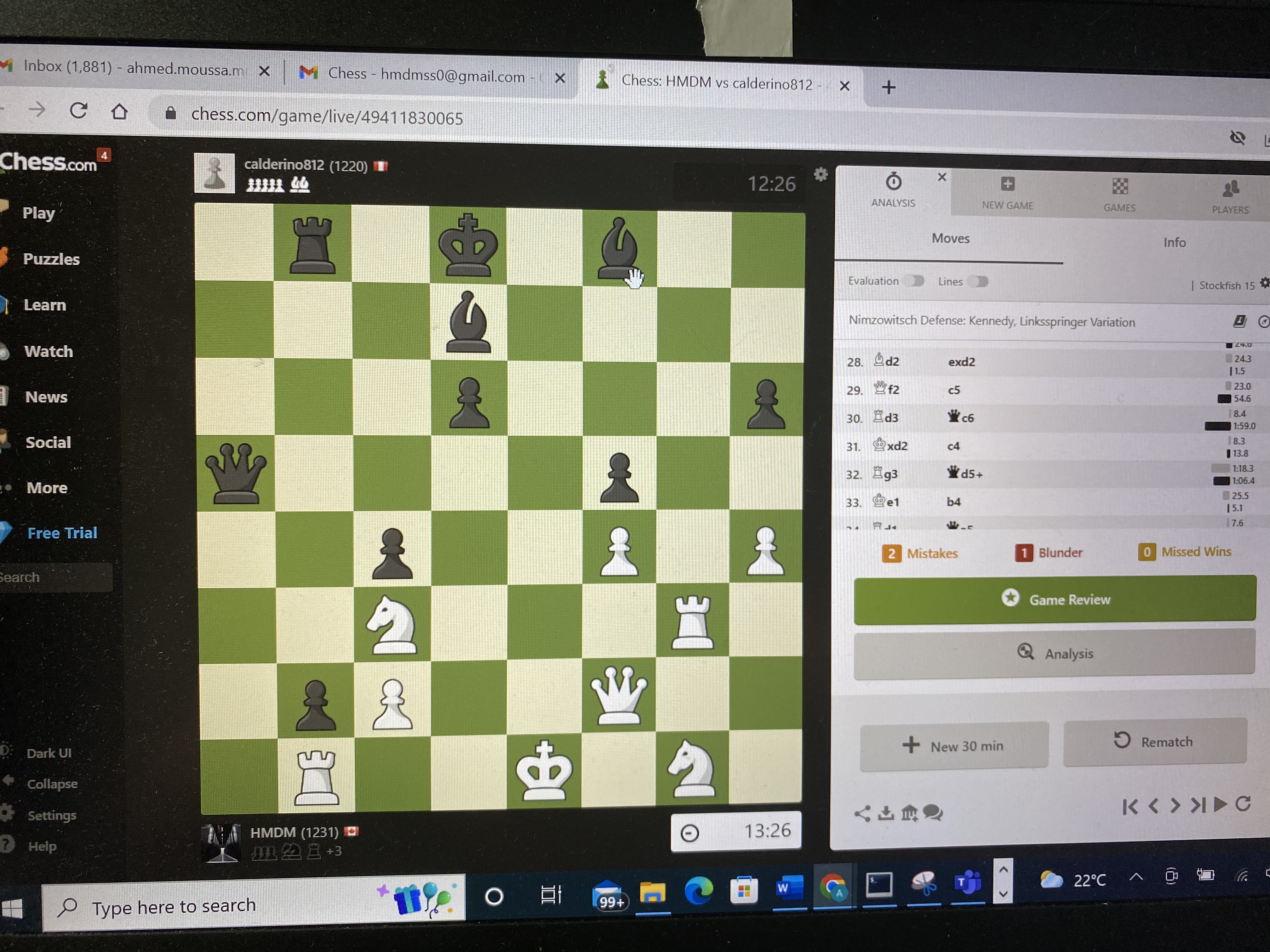 Why won't  give me my free daily analysis? - Chess Forums - Chess .com