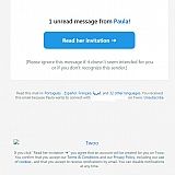 The type of scam email they send to random people. If you click the button they will create an account for you and then start to email your contacts with the same kind of messages.