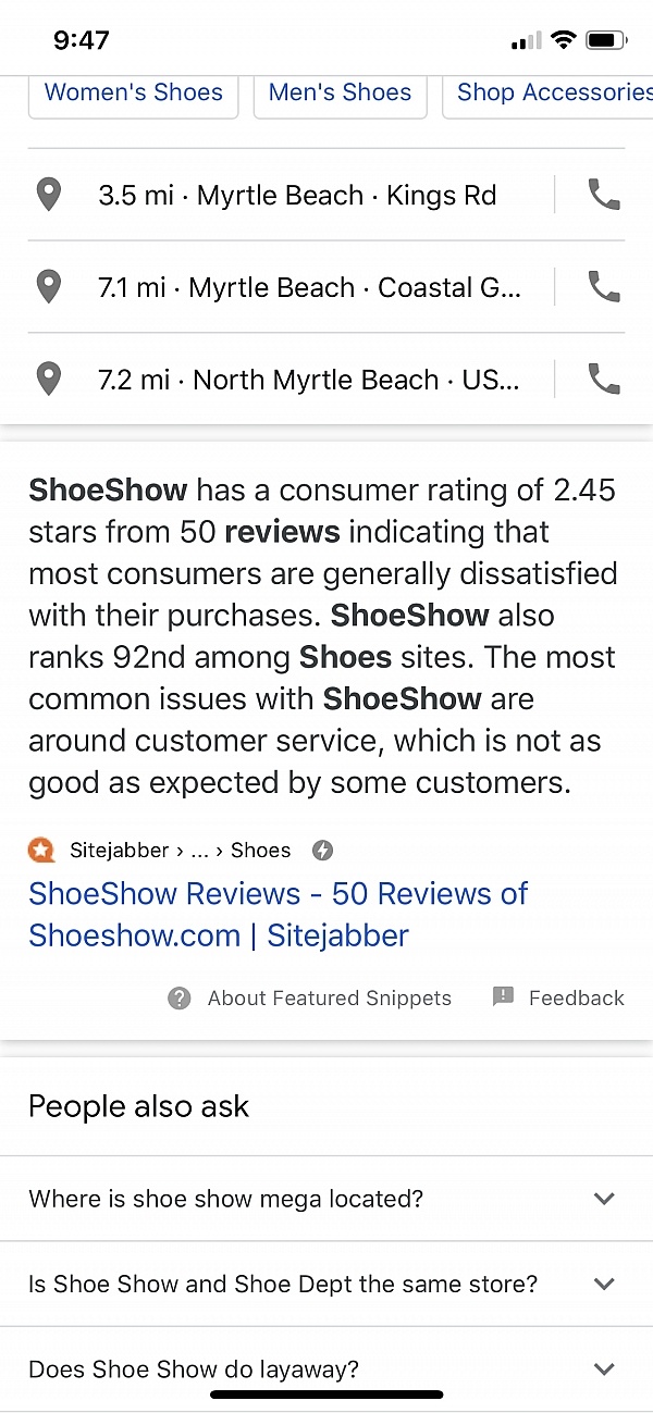 ok google shoe show