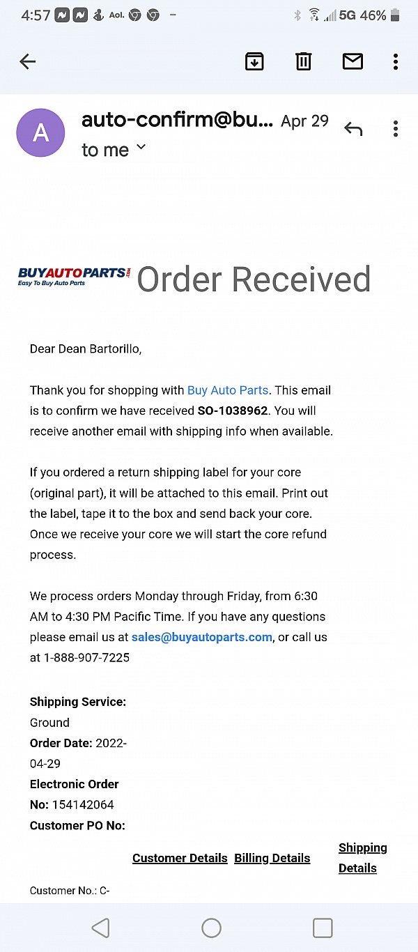 Buy Auto Parts Reviews 200 Reviews of Sitejabber