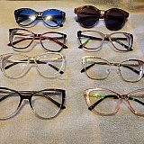 Glasses against white backround