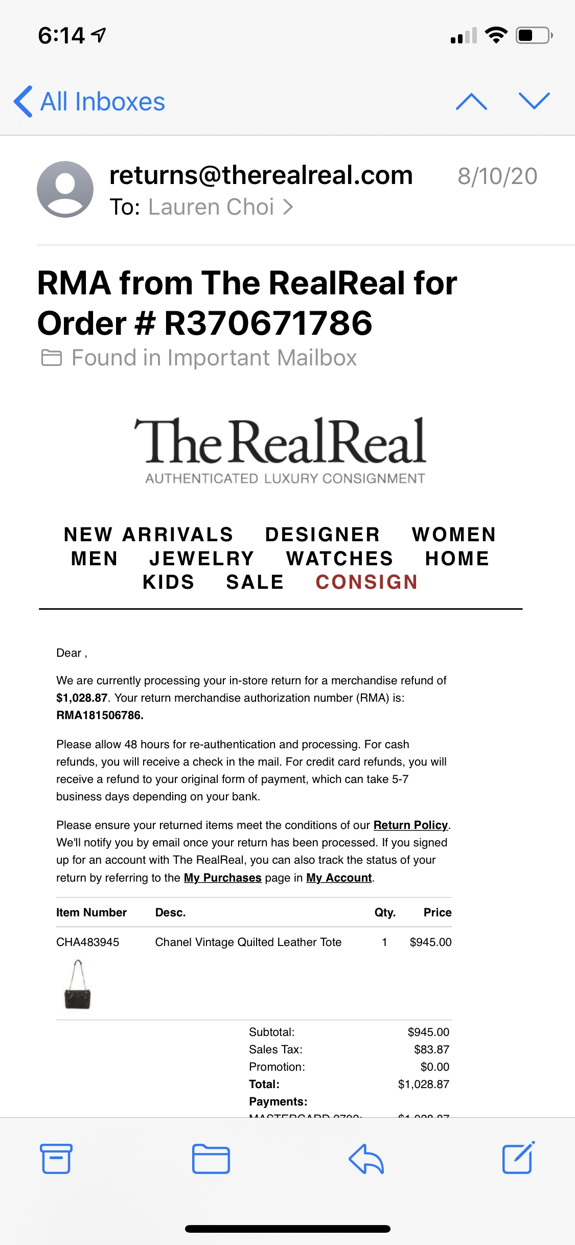 The RealReal Reviews - 1,626 Reviews Of Therealreal.com | Sitejabber