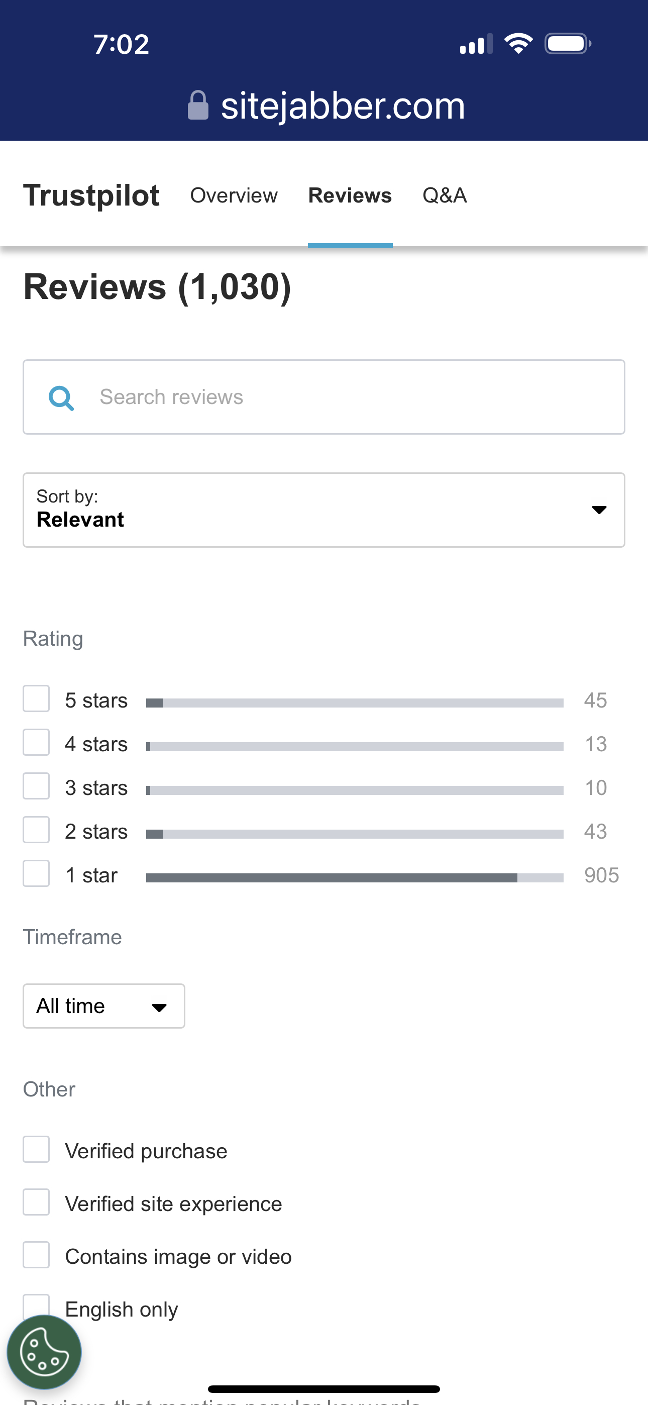Trustpilot Reviews 1,036 Reviews of Sitejabber