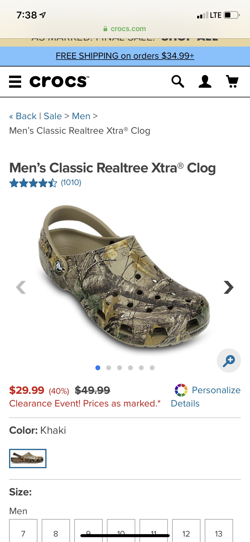 order crocs online