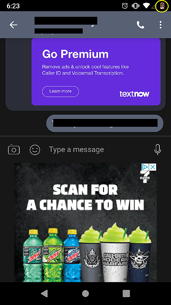 textnow app spam calls