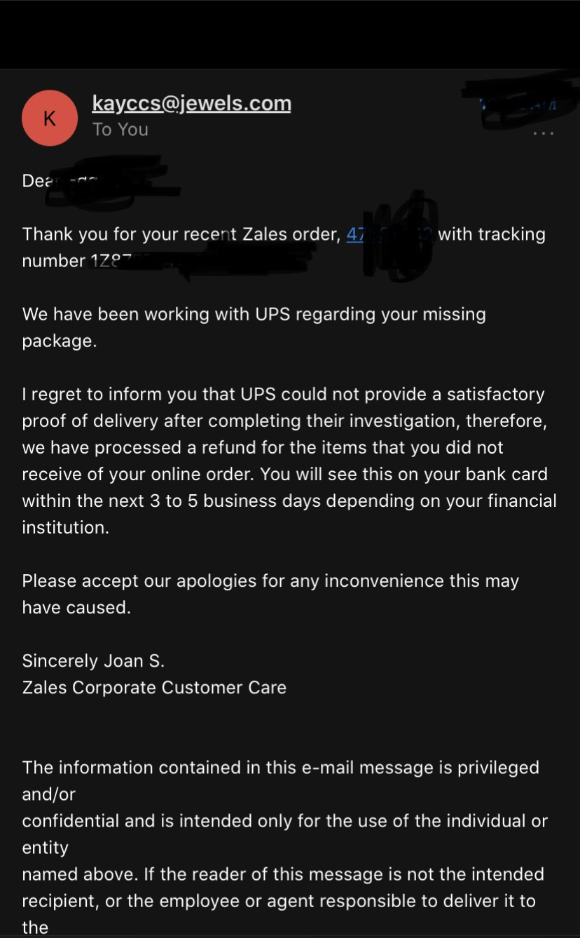 Featured image of post Zales Email Customer Service / Johnson, i am very sorry about the difficulty you sales manager.