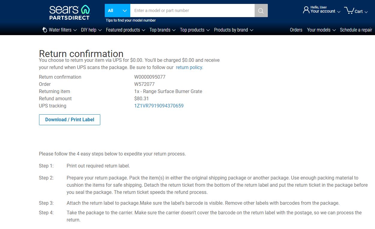 Sears PartsDirect Reviews 230 Reviews of