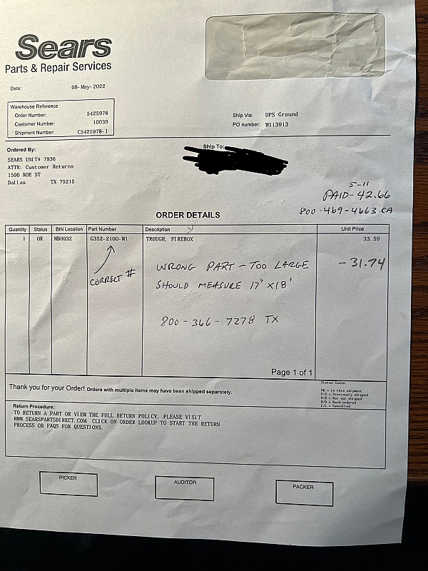 Sears PartsDirect Reviews 278 Reviews of