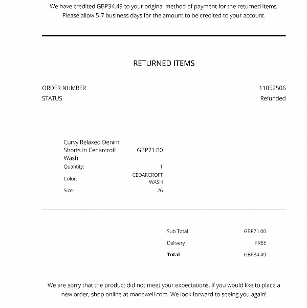 Madewell Reviews 97 Reviews of Sitejabber