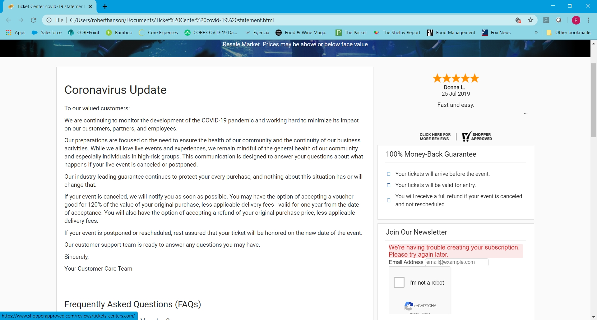 TicketsCenter Reviews 85,587 Reviews of Sitejabber