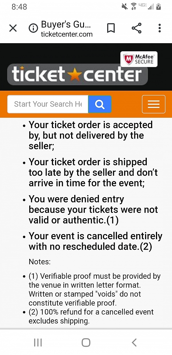 TicketsCenter Reviews 85,605 Reviews of Sitejabber