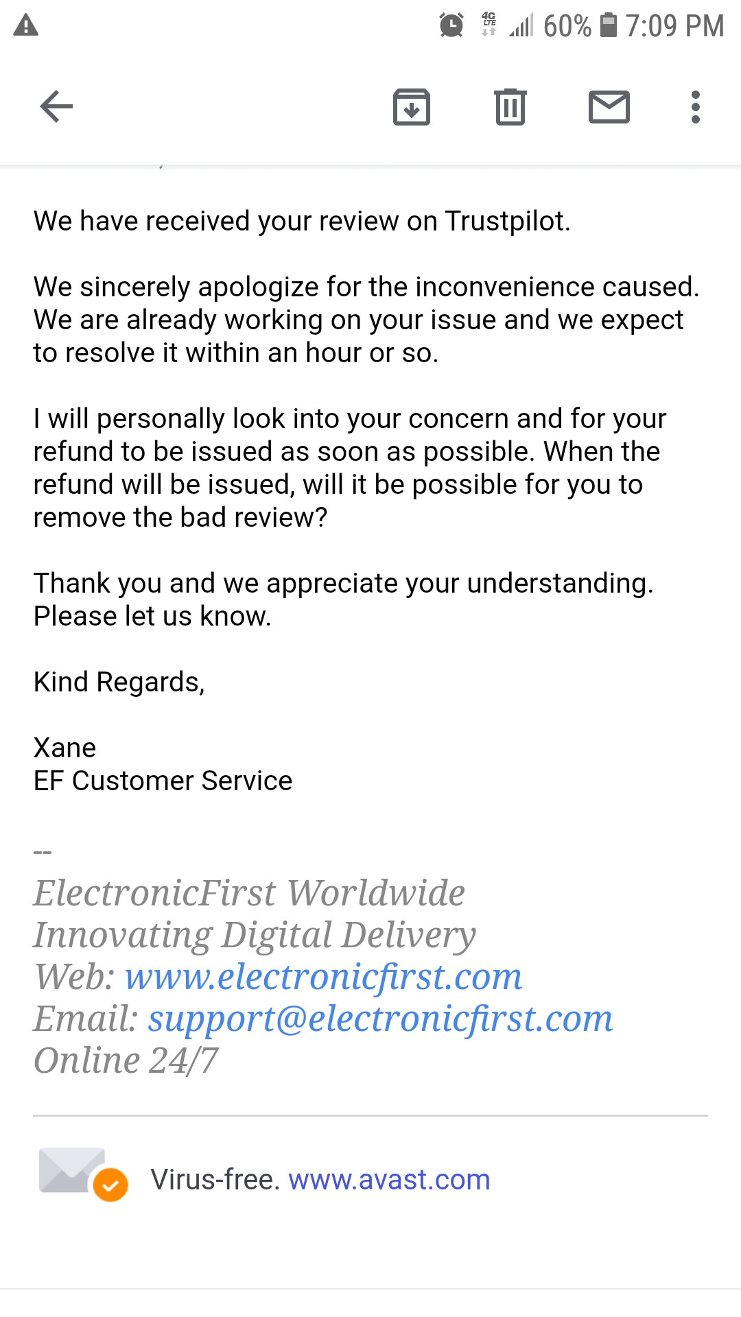 Electronic First Reviews 153 Reviews of Sitejabber