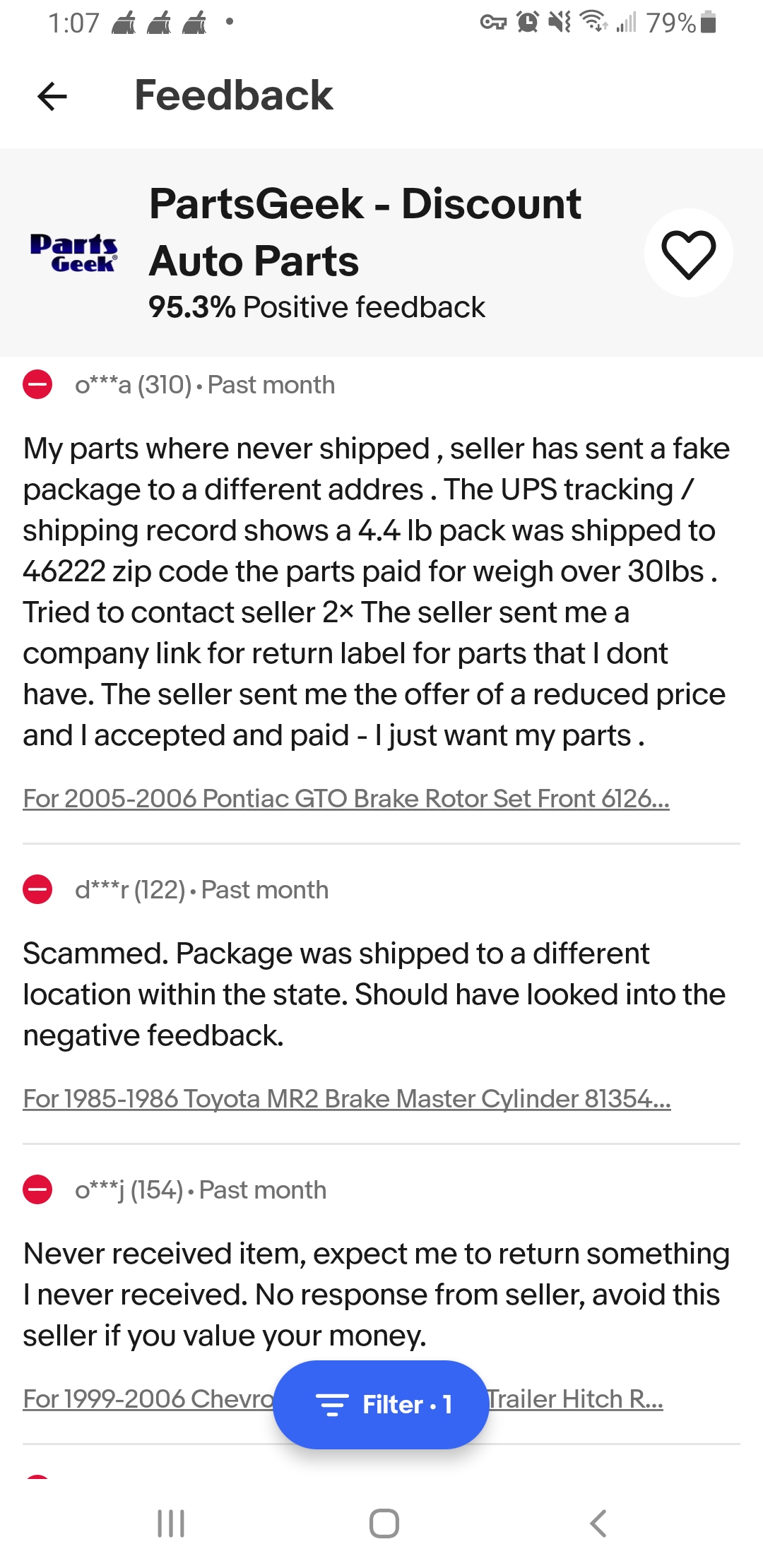 PartsGeek Reviews 1,130 Reviews of Sitejabber