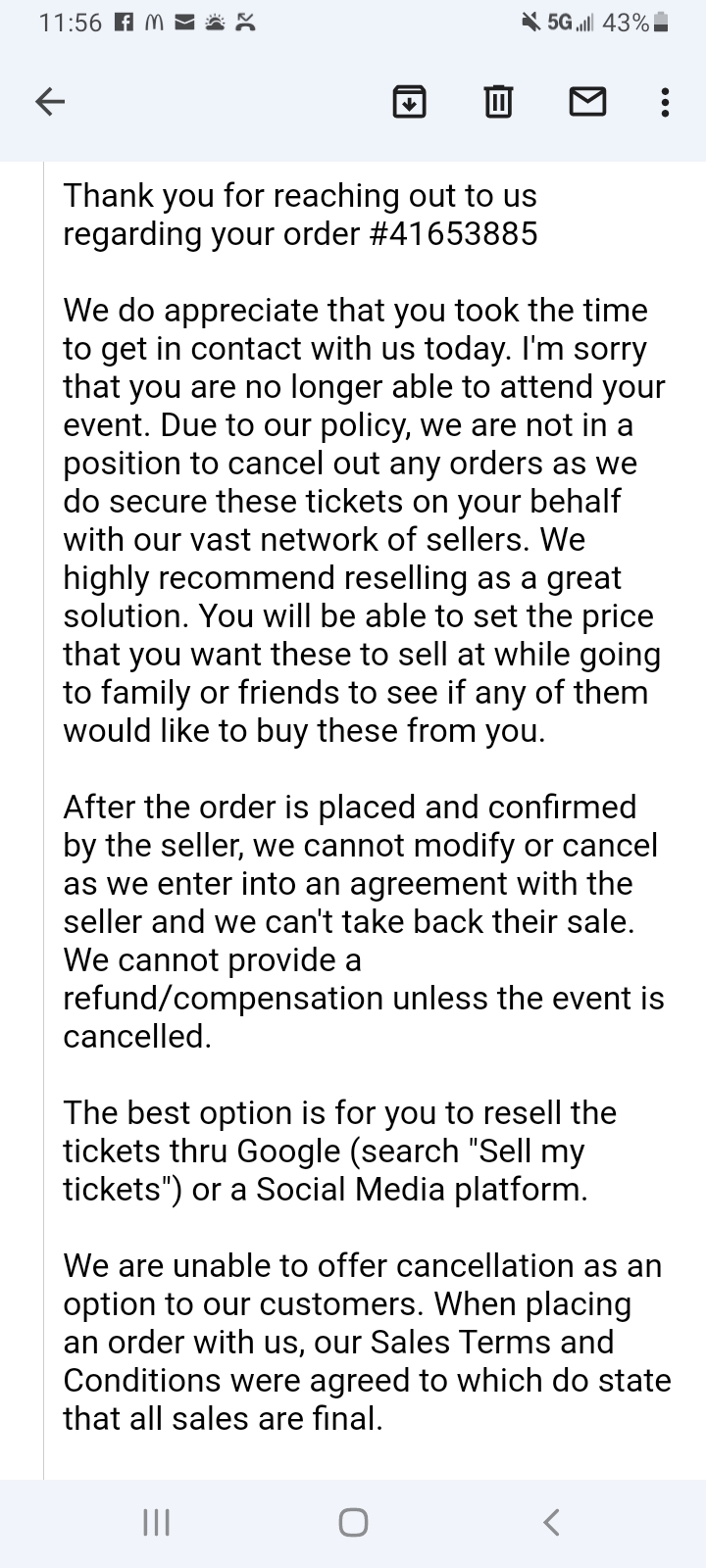 TicketCenter Reviews 139 Reviews of Sitejabber