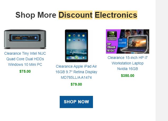 Clearance Sale: Electronics & Tech Deals