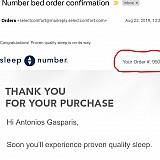 sleep number order number