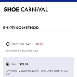 Telephone number clearance for shoe carnival