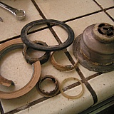 THE OLD PARTS THEY HAD TO CUT THE LOCKING RING IN HALF BECAUSE IT WAS SO corroded WOULD NOT UNSCREW