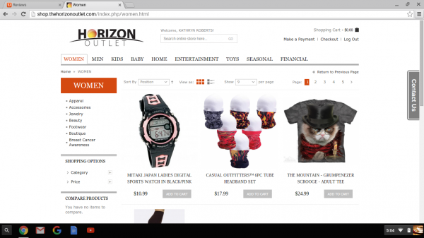 horizon outlet store online
