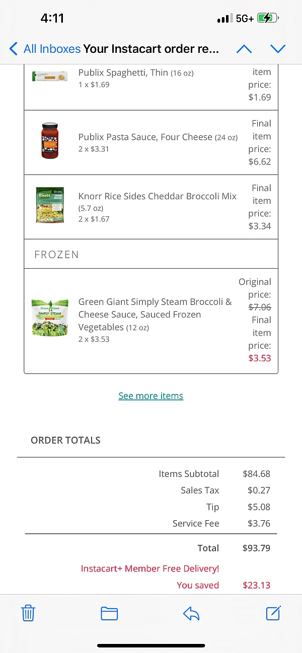 Instacart product 0