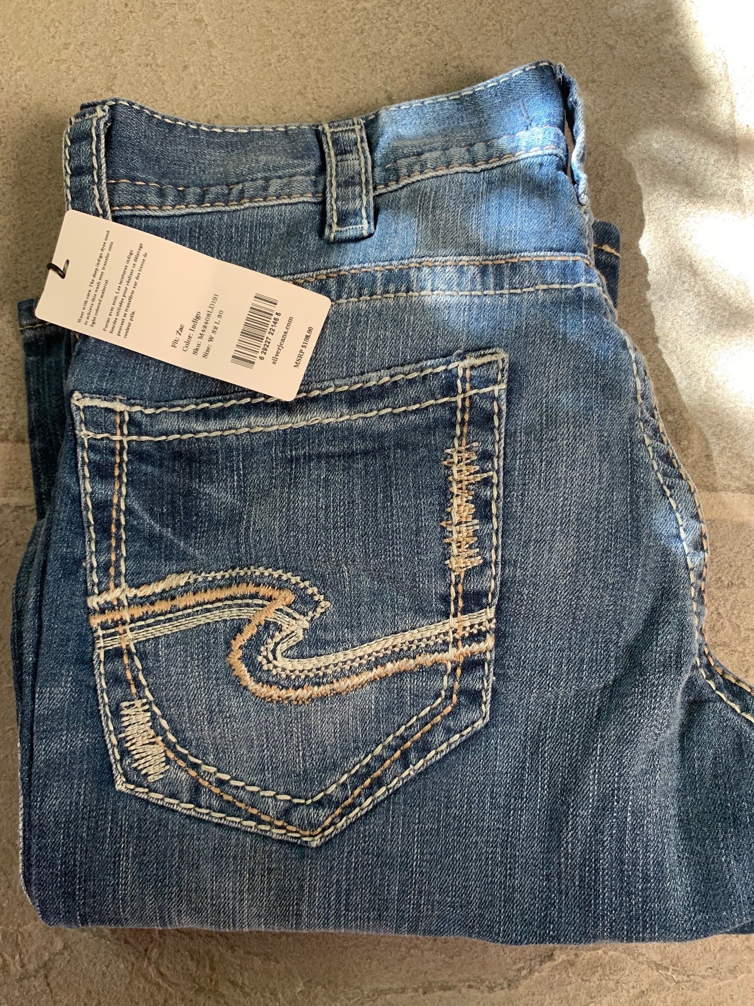 used silver jeans