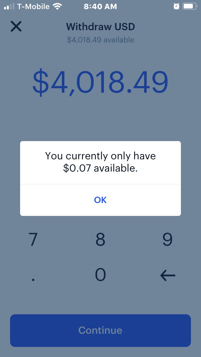 see previous transactions coinbase app