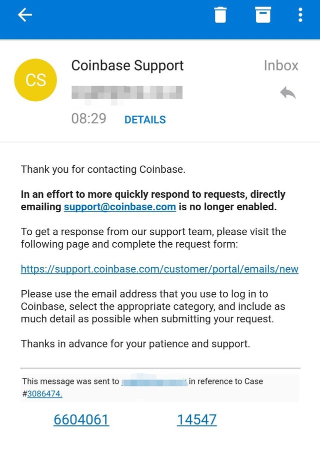 coinbase customer service review