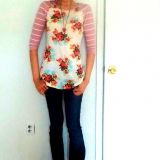 My floral raglan shirt I bought, Love it!