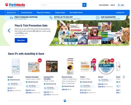 website thubmnail of 1-800-PetMeds