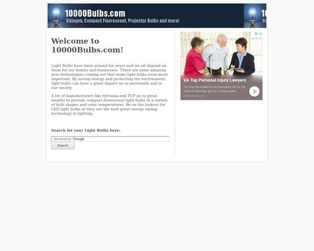 website thubmnail of 10000bulbs