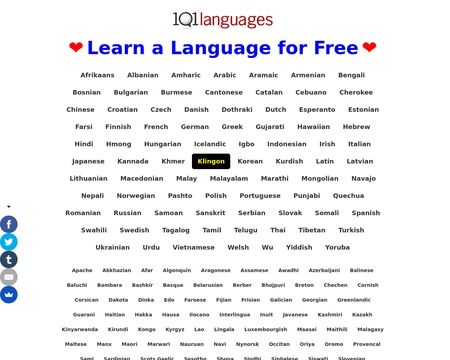 website thubmnail of 101languages.net