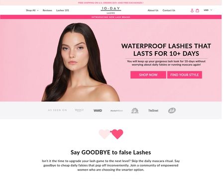 website thubmnail of 10-Day Lash