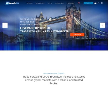 website thubmnail of 10tradeFX