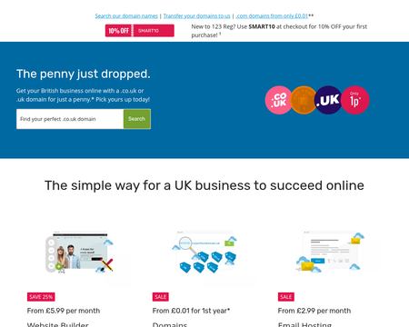 website thubmnail of 123-Reg