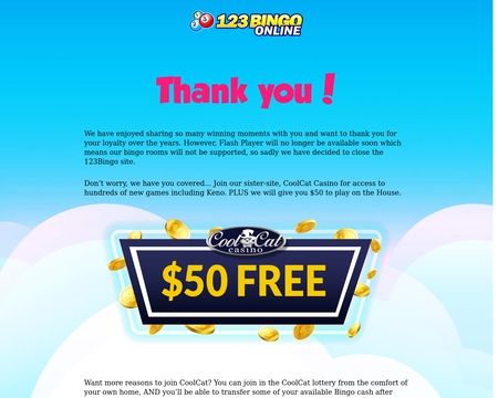 website thubmnail of 123BingoOnline