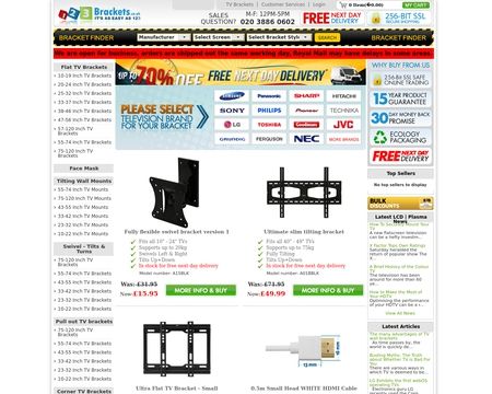 website thubmnail of 123Brackets.co.uk