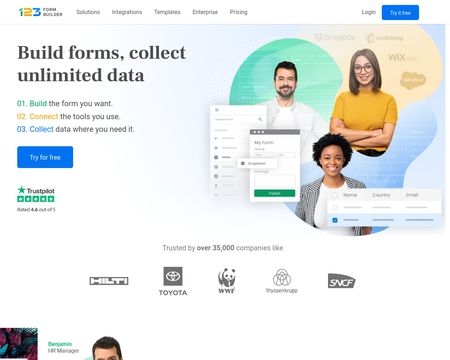 website thubmnail of 123ContactForm