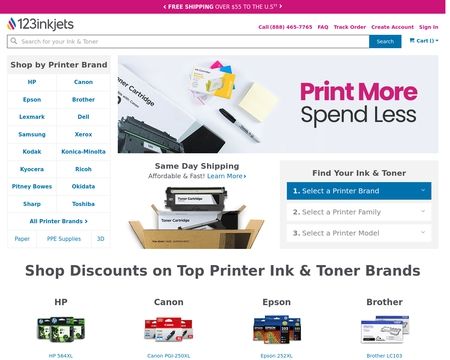 website thubmnail of 123InkJets