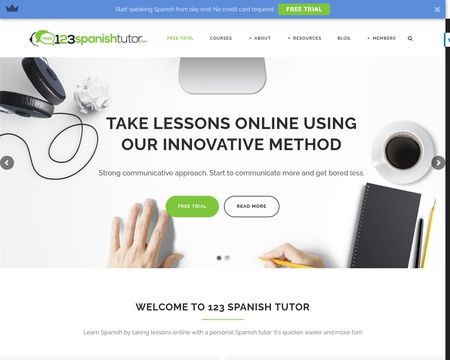 website thubmnail of 123SpanishTutor