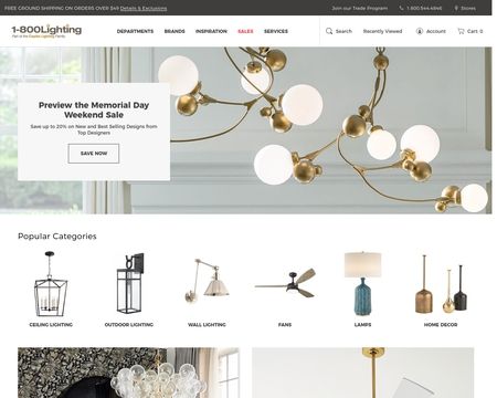 website thubmnail of 1800lighting