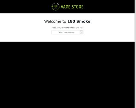 website thubmnail of 180smoke.ca