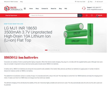 website thubmnail of 18650canada.ca