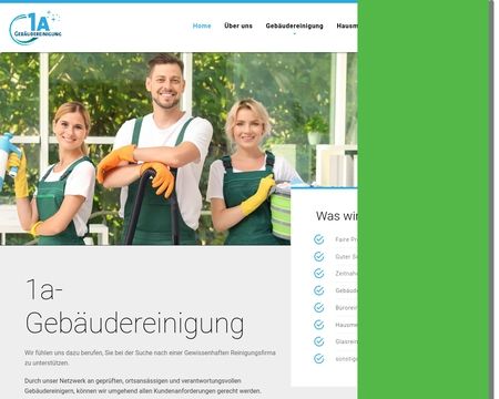 website thubmnail of 1a-gebaeudereinigung.net