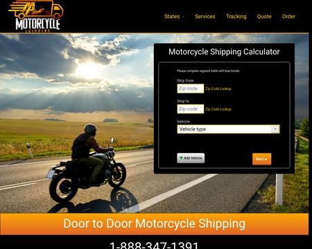 website thubmnail of AA Motorcycle Shipping