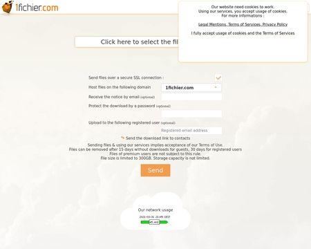 website thubmnail of 1fichier.com