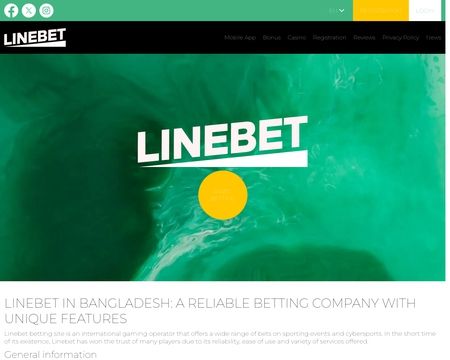 website thubmnail of 1linebet
