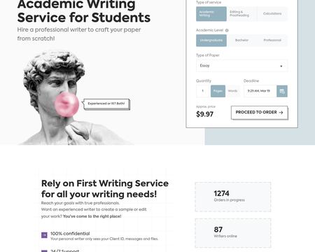 website thubmnail of First Writing Service